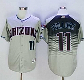 Arizona Diamondbacks #11 A. J. Pollock Gray-Capri New Cool Base Stitched Baseball Jersey,baseball caps,new era cap wholesale,wholesale hats